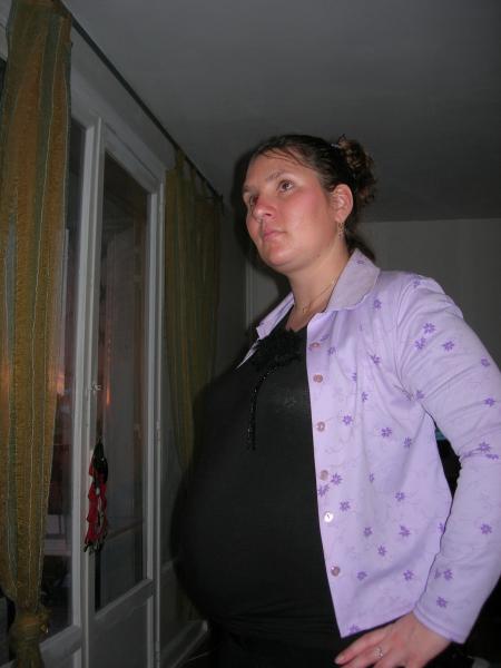 Décembre 2005: Maman enceinte de 8 mois